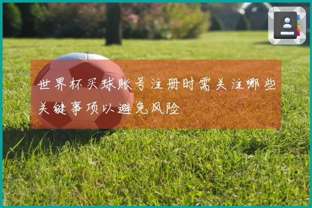 世界杯买球账号注册时需关注哪些关键事项以避免风险